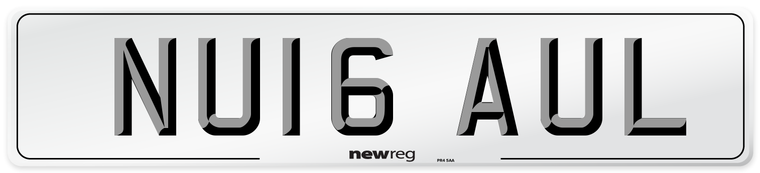 NU16 AUL Number Plate from New Reg